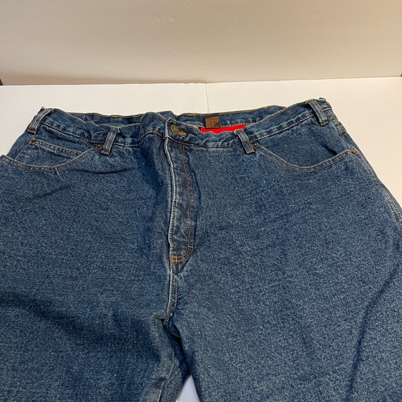 Guide Gear Vintage Mens 44x29 Red Fleece Thinsulate Lined Blue Field Denim Jeans - Picture 4 of 9